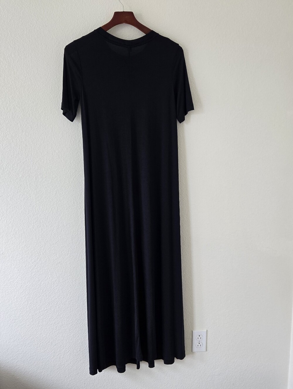 COS Voluminous Maxi T-shirt Dress Navy Relaxed Fit Pullover Size Small Lyocell - Picture 11 of 16